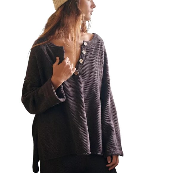 Free People Hailee Sweater Set in Gulf Cocoa New - Picture 5 of 8